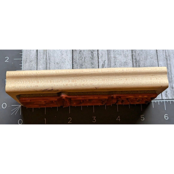 DeNami Design Happy Birthday Border Gift‎ Cake 2003 Rubber Stamp Wood #C30 - Picture 4 of 5